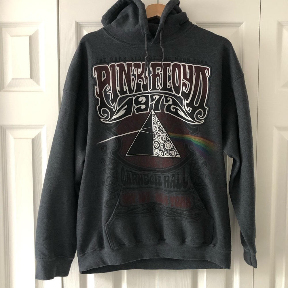 Pink Floyd Carnegie Hall Tour Pullover Gray Graphic Hoodie